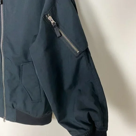 Everlane Bomber Jacket Black Womens XS Varsity Track - Picture 5 of 10